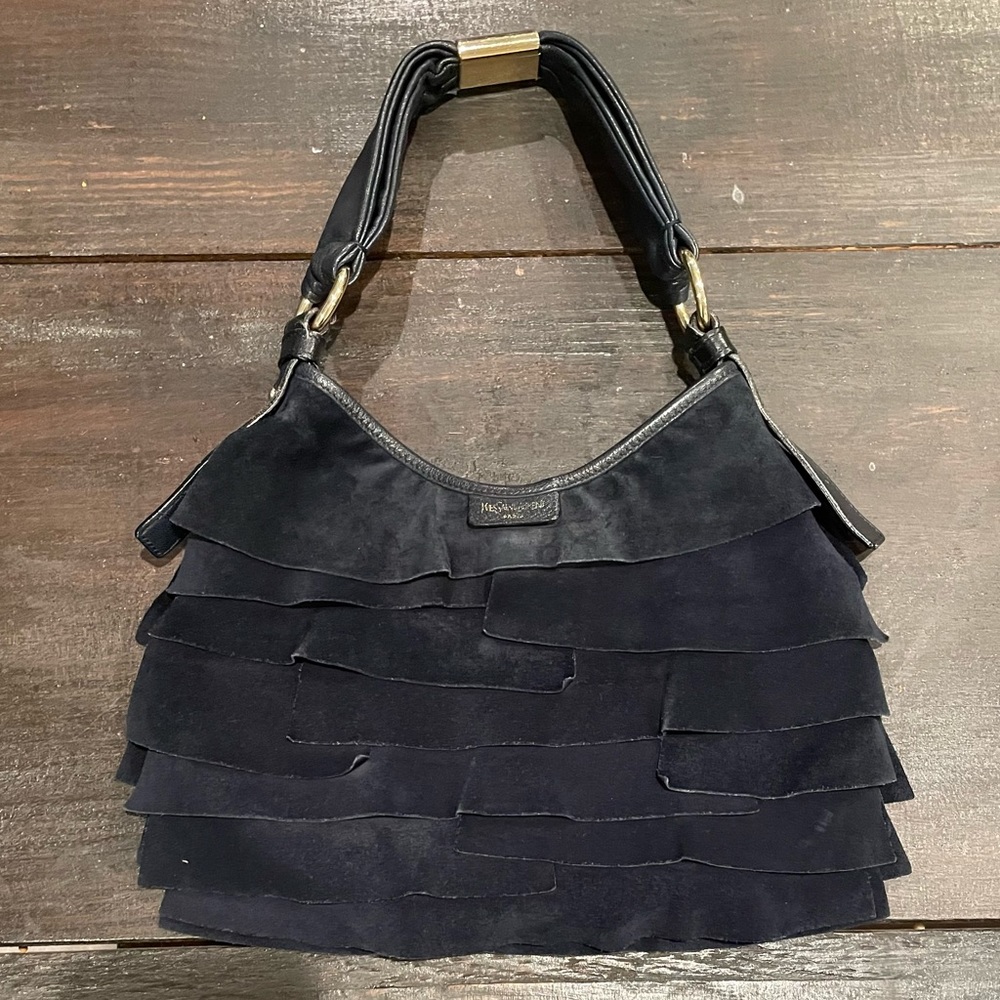 YSL Saint Tropez Suede Hobo Shoulder Bag